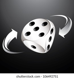 white gambling dice