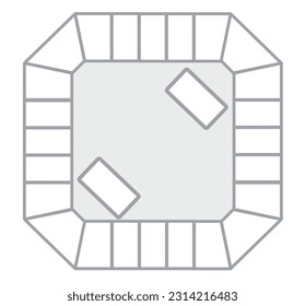 White game board. vector illustration