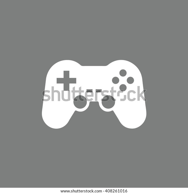 White Game Controller Icon Vector Illustration Stock Vector Royalty Free