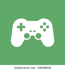 White game controller vector icon illustration
