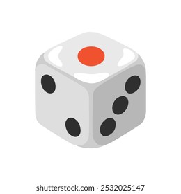 Morrer jogo branco isolado no fundo branco. Cubo de jogo realista, Casino, entretenimento ou conceito de jogo. Ilustração do vetor de morrer do jogo. 
