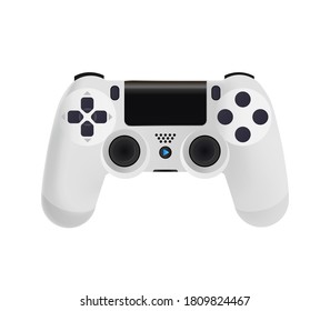 Gamepad blanco con fondo. Ilustración vectorial.