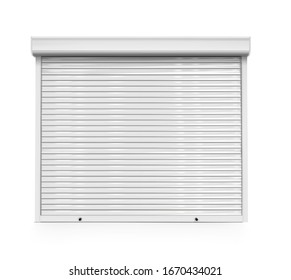 White Garage Door. Vector Illustration