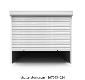 White Garage Door. Vector Illustration