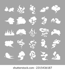 white gas fire smoke illustration