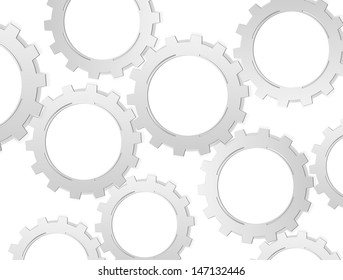 white gear, abstraction
