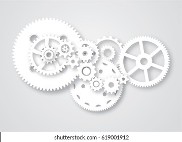 white gears