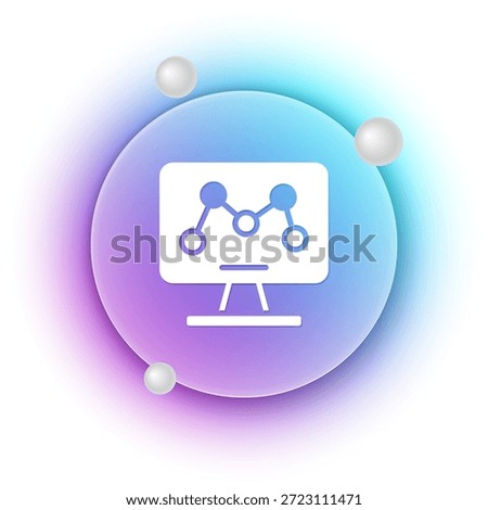 White Genetic engineering modification on laptop icon isolated on white background. DNA analysis, genetics testing, cloning. Blue and purple gradient circle background. Vector