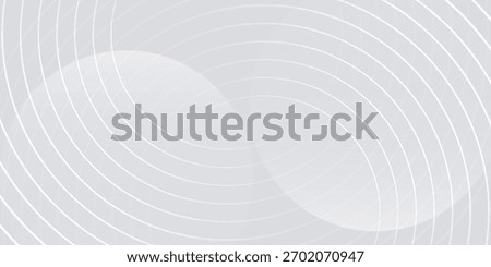 White geometric abstract background with lines effect decoration. Design element circles style concept neutral bright light