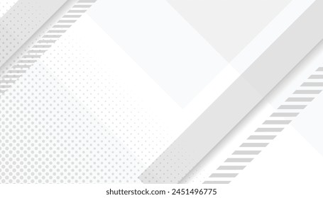 White geometric abstract background, modern minimalist presentation background, business and technology banner background.