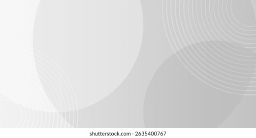 White geometric abstract background. Modern graphic design element circles style concept for banner.