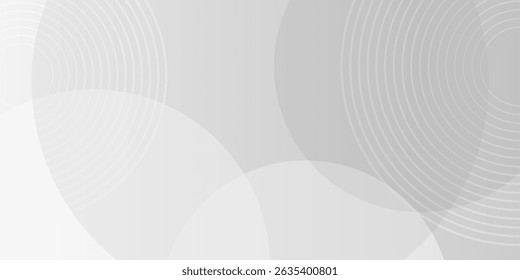 White geometric abstract background. Modern graphic design element circles style concept for banner.