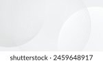 White geometric abstract background overlap layer on bright space with lines effect decoration. Modern graphic design element circles style concept for banner, modern vector arts