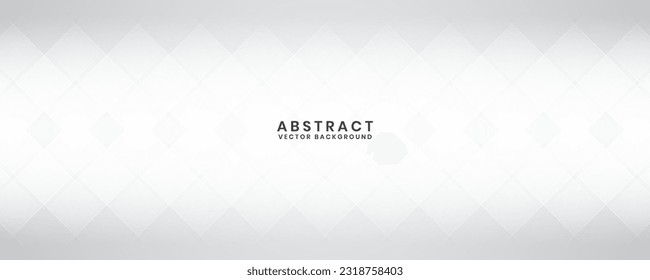 White geometric abstract background overlap layer on bright space with rhombus shapes decoration. Modern graphic design element technology style concept for banner, flyer, card, or brochure cover