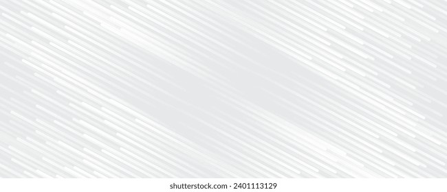 White geometric abstract background overlap layer on bright space with diagonal rounded lines decoration. Modern graphic design element motion style concept for banner, flyer, card, or brochure cover