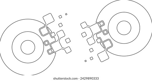 White geometric abstract background overlap layer on bright space with lines effect decoration. Modern graphic design element hexagons style concept for banner,