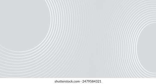 Fondo abstracto geométrico blanco superpone la capa en el espacio brillante con la decoración del efecto de las líneas. Concepto moderno del estilo de los círculos del elemento del Diseño gráfico para el Anuncio. Artes vectoriales modernos