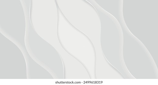 White geometric abstract background overlap layer on bright space with lines effect decoration