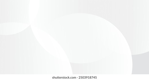 White geometric abstract background overlap layer on bright space with lines effect decoration. Modern graphic design element circles