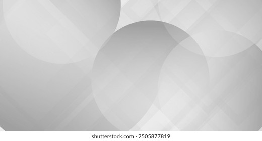 White geometric abstract background overlap layer on bright space with lines effect decoration. Modern graphic design element circles style concept gradient abstract
