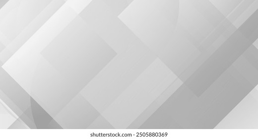 White geometric abstract background overlap layer on bright space with lines effect decoration. Modern graphic design element circles style concept modern shiny grey