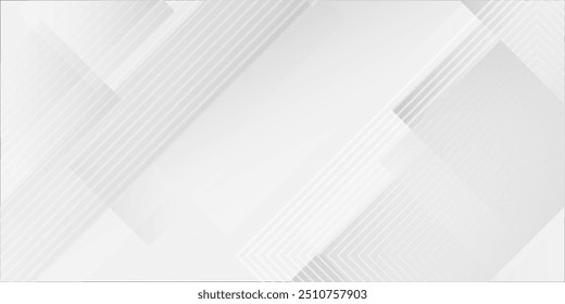 White geometric abstract background overlap layer on bright space with lines effect decoration. Modern graphic design element circles style  abstract grey