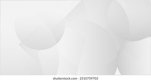White geometric abstract background overlap layer on bright space with lines effect decoration. Modern graphic design geometric element circles style 