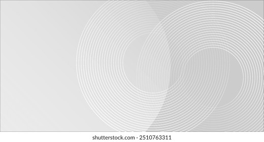 El fondo abstracto geométrico blanco se superpone en el espacio brillante con la decoración del efecto de las líneas. Círculo moderno del estilo de los círculos del elemento del Diseño gráfico
