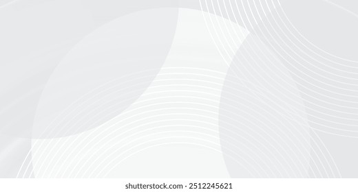 O plano de fundo abstrato geométrico branco sobrepõe a camada no espaço brilhante com a decoração de efeito de linhas. 