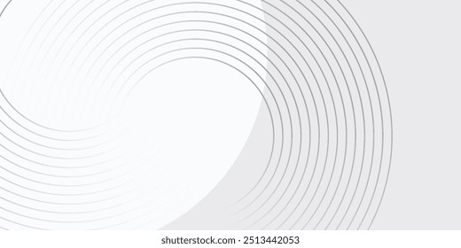 El fondo abstracto geométrico blanco se superpone en el espacio brillante con la decoración del efecto de las líneas. Concepto de estilo de círculos de elementos de Diseño gráfico moderno para