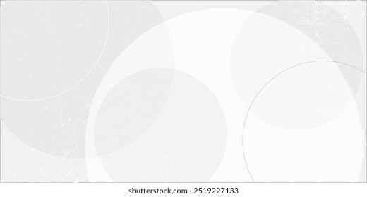 White geometric abstract background overlap layer on bright space with lines effect decoration. Modern graphic design element circles style concept for banner.