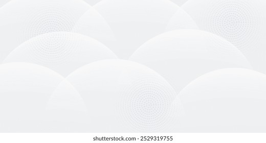 El fondo abstracto geométrico blanco se superpone en el espacio brillante con la decoración del efecto de las líneas. Círculos de elementos de Diseño gráfico modernos