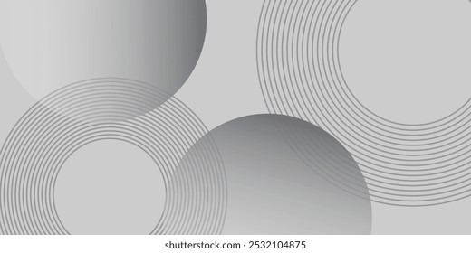 El fondo abstracto geométrico blanco se superpone en el espacio brillante con la decoración del efecto de las líneas. Concepto de estilo de círculos de elementos de Diseño gráfico moderno para