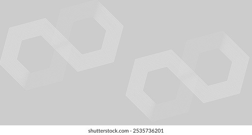 White geometric abstract background overlap layer on bright space with lines effect decoration. Modern graphic design element nice style circle background
