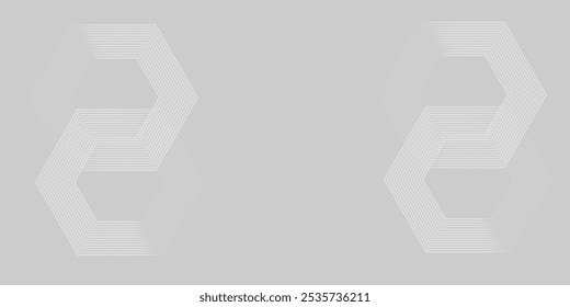 White geometric abstract background overlap layer on bright space with lines effect decoration. Modern graphic design element nice style circle background