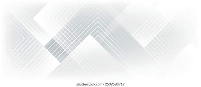 White geometric abstract background overlap layer on bright space with lines effect decoration. Modern graphic design.