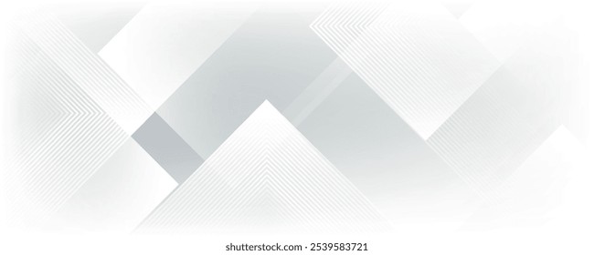 White geometric abstract background overlap layer on bright space with lines effect decoration. Modern graphic design.