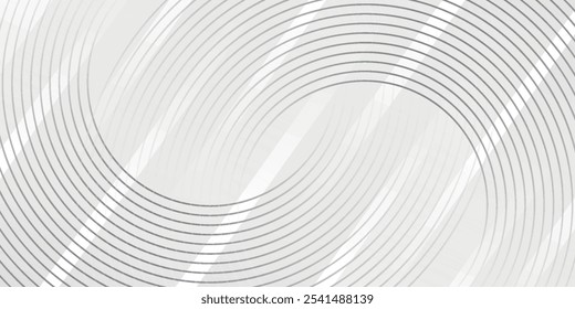 White geometric abstract background overlap layer on bright space with lines effect decoration. Modern graphic design element circles style concept for banner. eps 10