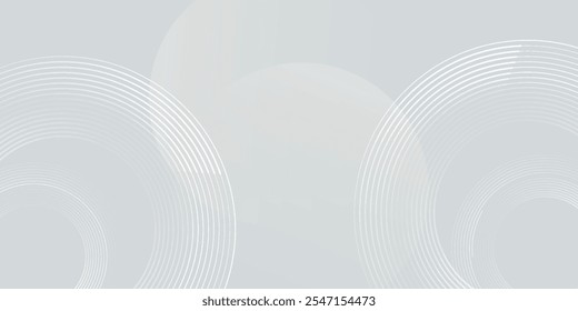 White geometric abstract background overlap layer on bright space with lines effect decoration