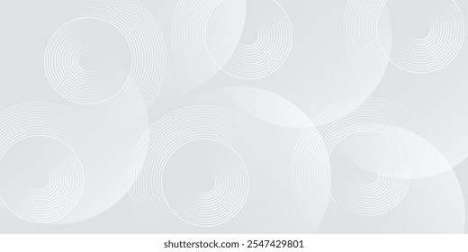 O plano de fundo abstrato geométrico branco sobrepõe a camada no espaço brilhante com a decoração de efeito de linhas.