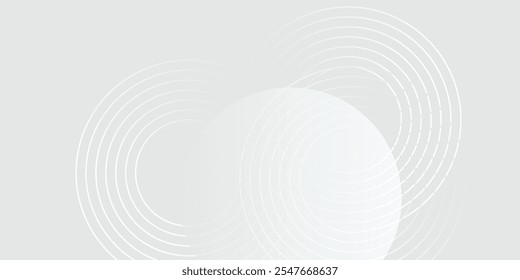 Weiße geometrische abstrakte Hintergrund Überlappungsschicht auf hellen Raum mit Linien Effekt Dekoration. Vektorgrafik