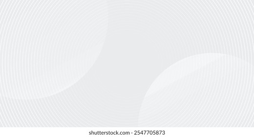 El fondo abstracto geométrico blanco se superpone en el espacio brillante con la decoración del efecto de las líneas. Concepto moderno del estilo de los círculos del elemento de Diseño gráfico para el Anuncio