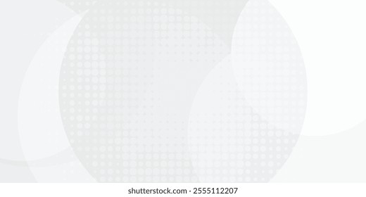 White geometric abstract background overlap layer on bright space with lines effect decoration. Modern graphic design element circles