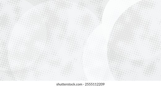 White geometric abstract background overlap layer on bright space with lines effect decoration. Modern graphic design element circles