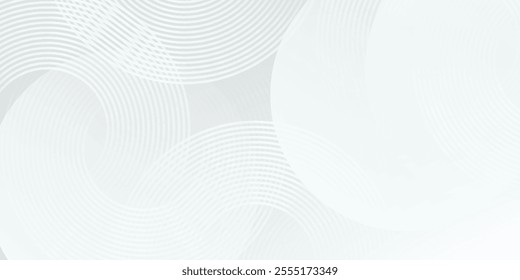 White geometric abstract background overlap layer on bright space with lines effect decoration.eps10
