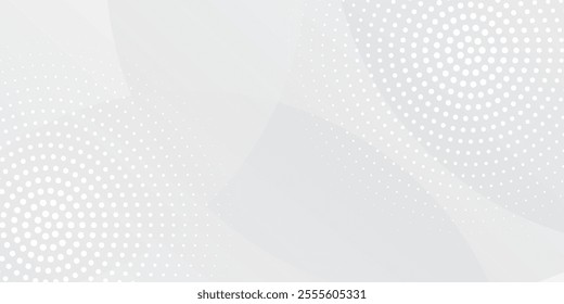 White geometric abstract background overlap layer on bright space with lines effect decoration. Modern graphic design element circles style concept for banner. 