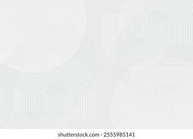 White geometric abstract background overlap layer on bright space with lines effect decoration. 