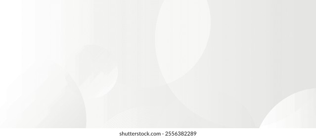 White geometric abstract background overlap layer on bright space with lines effect decoration.