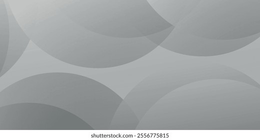 White geometric abstract background overlap layer on bright space with lines effect decoration. Modern graphic design element circles style concept for banner.