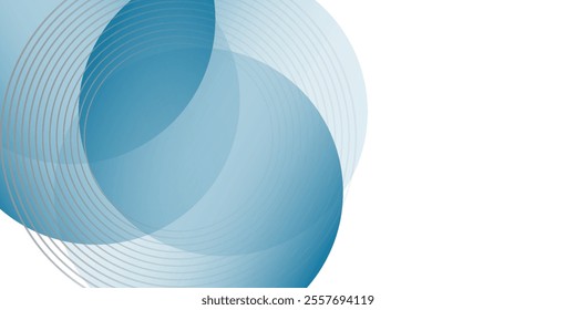 White geometric abstract background overlap layer on bright space with lines effect decoration. Modern graphic design element circles style concept for